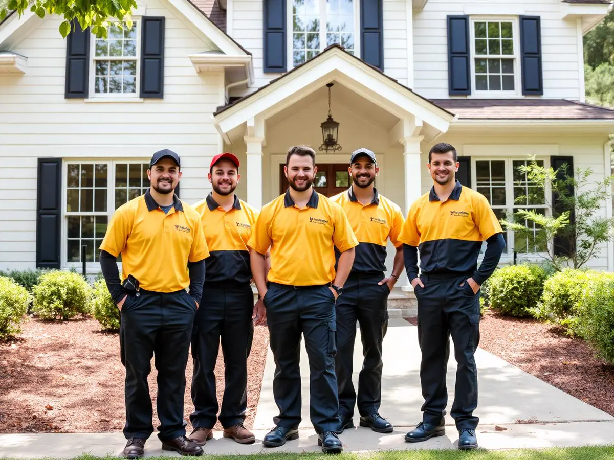 The Dunwoody Painters crew preparing a metro Atlanta home for painting