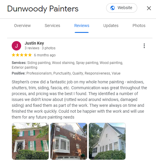 dunwoody painters review by justin key